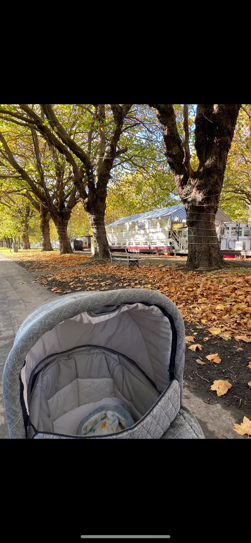 Hannah-Louise and son Conn on the hunt for coffee