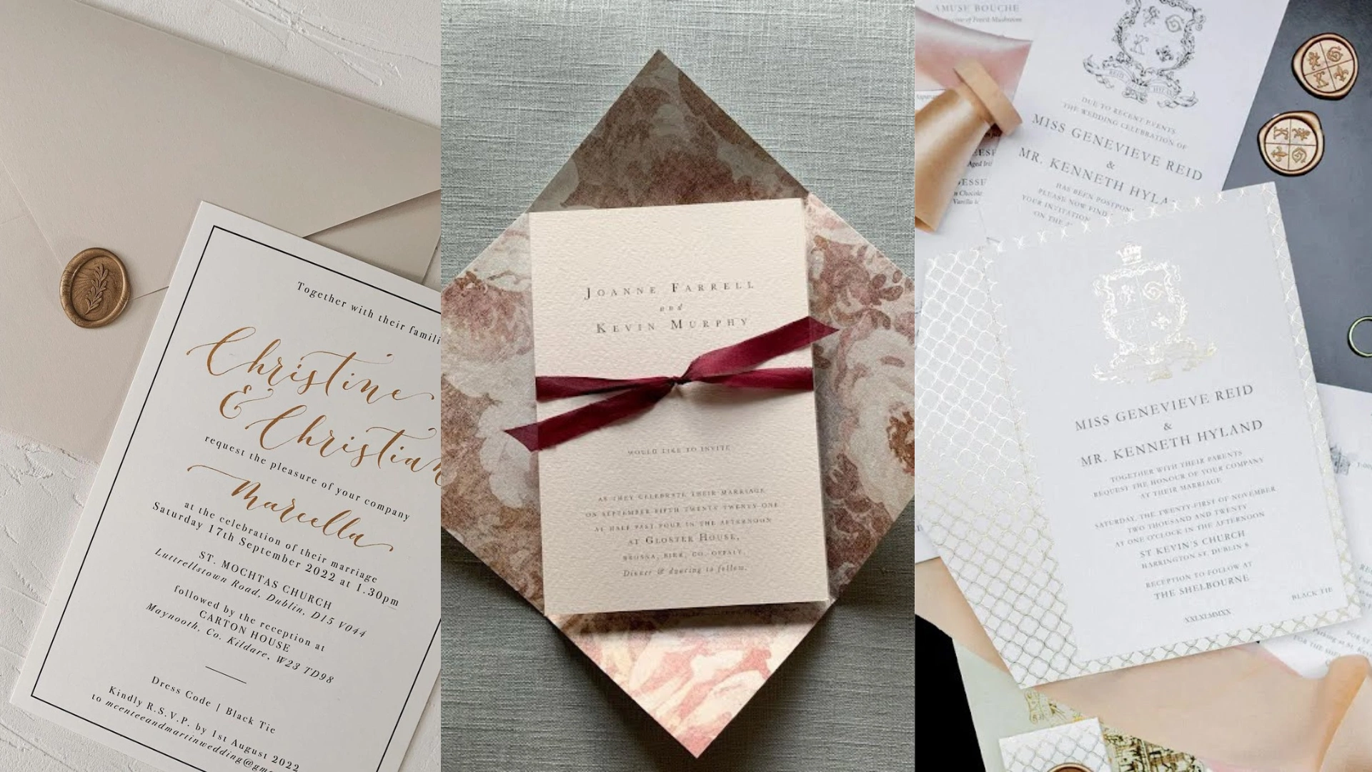 Wedding invitations: 8 Irish design studios with lovely stationery