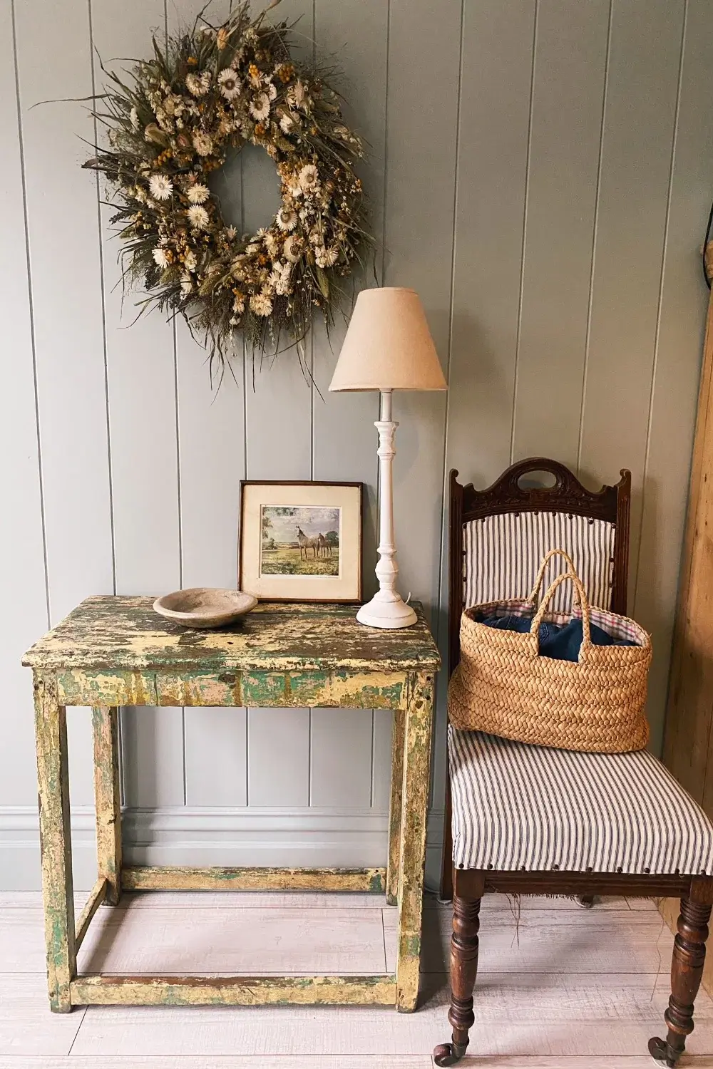 Vintage green table, €245