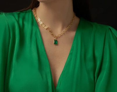 Green Amethyst Necklace, €155