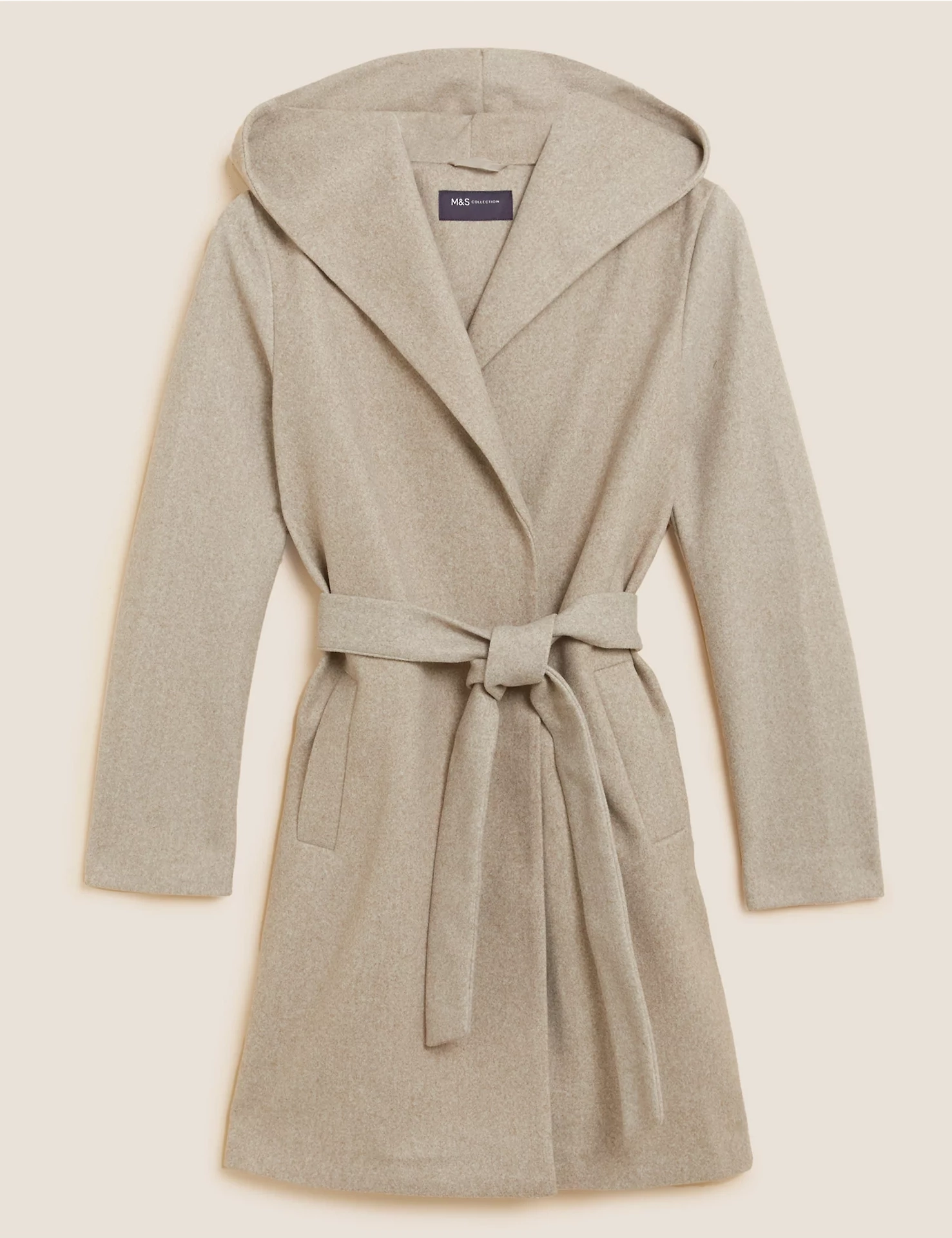 Belted Hooded Wrap Coatigan, €77, M&S