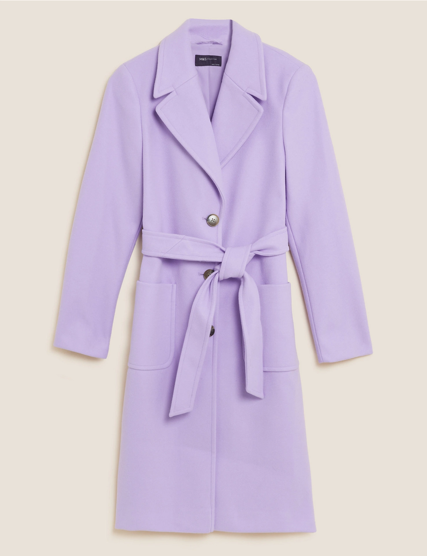 Belted Single Breasted Tailored Coat, €82, M&S