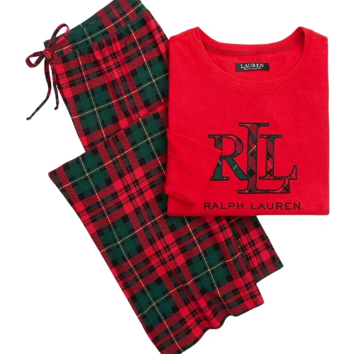 Plaid Cotton-Blend-Jersey Pyjama Set, €129