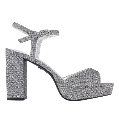 Haven Round Toe Platform Sandals in Pewter Glitter, €63