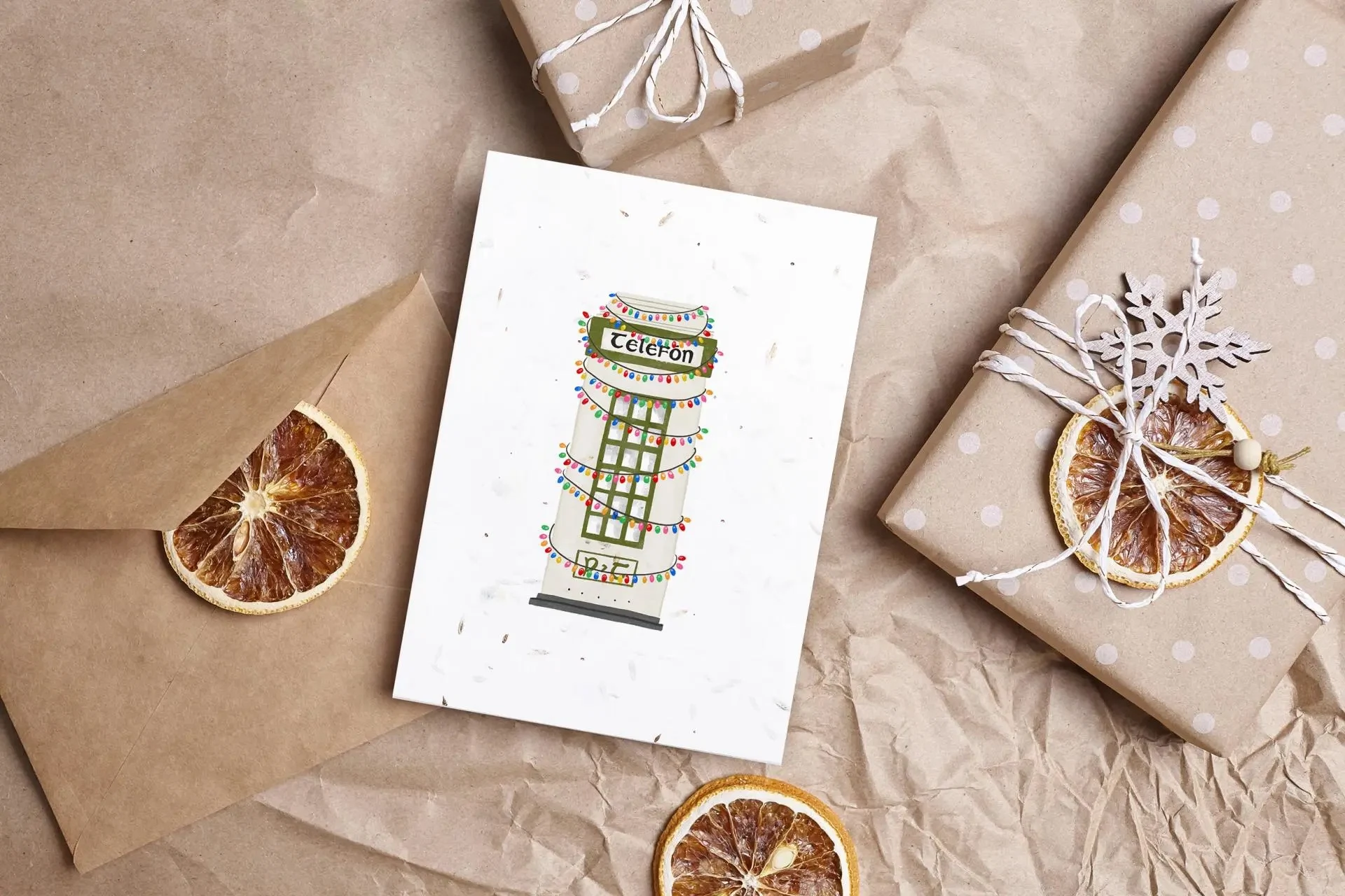 Retro Phone Box Plantable Christmas Card, €4, Market Street