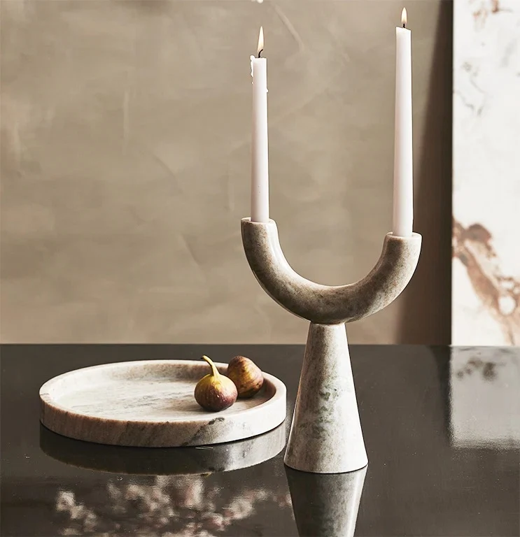 Marble sculptural candle holder, €75, Dwell by Eilish Rickard Interiors