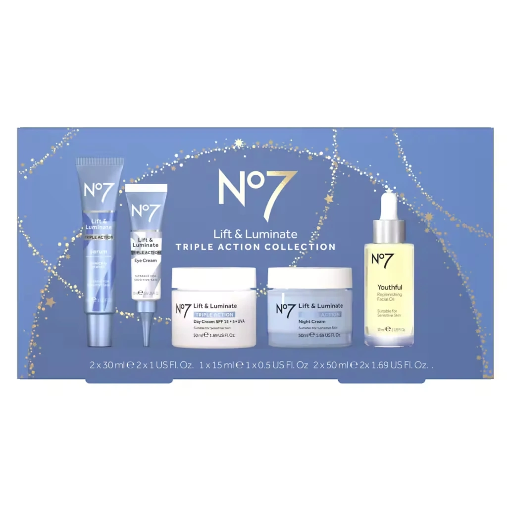  offer No7 Lift and Luminate Skincare Collection 5-Piece Gift Set, €68