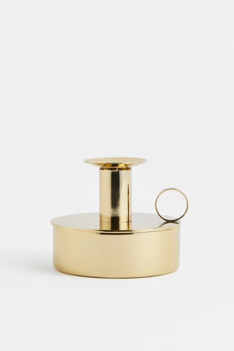 Metal candlestick with box, €14.99