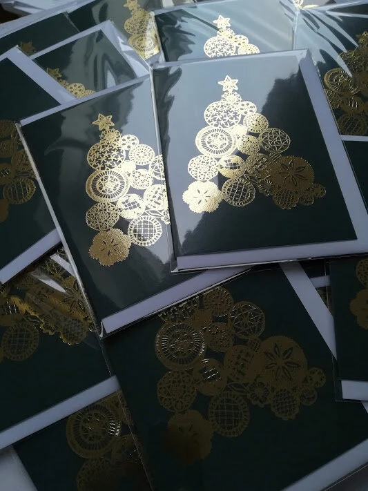 Christmas Luxury Gold Foiled Greeting Card Pack, €12.50, Petal to Petal