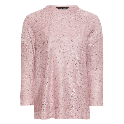 Yours Light Pink Sequin Embellished Jumper, €32