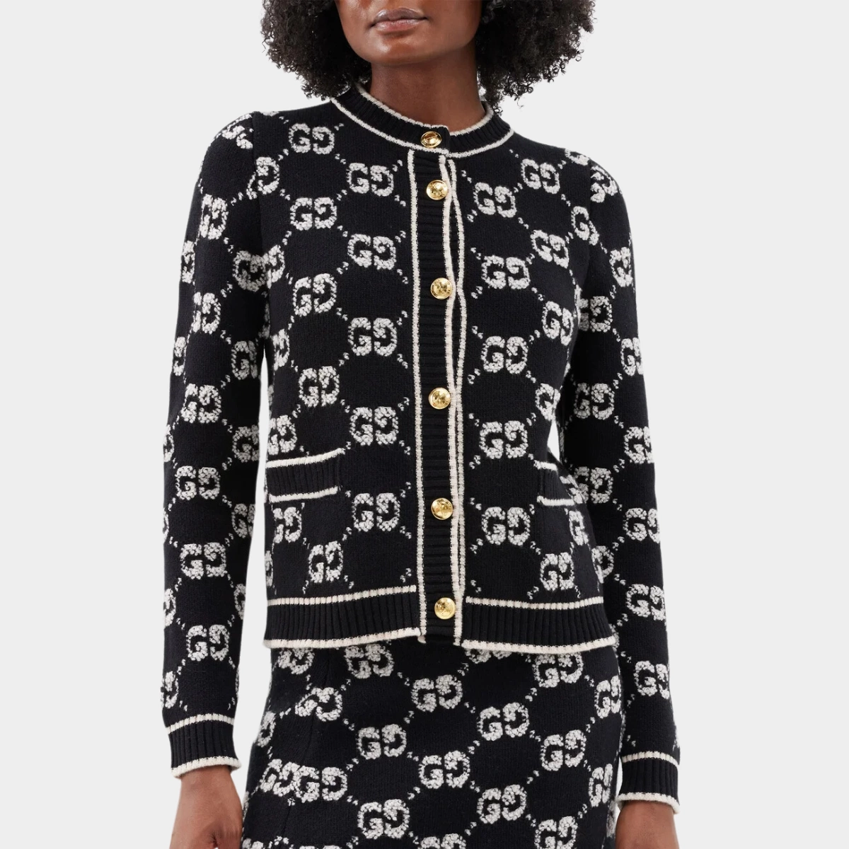 Gucci GG-Jacquard Wool Cardigan, €1,600