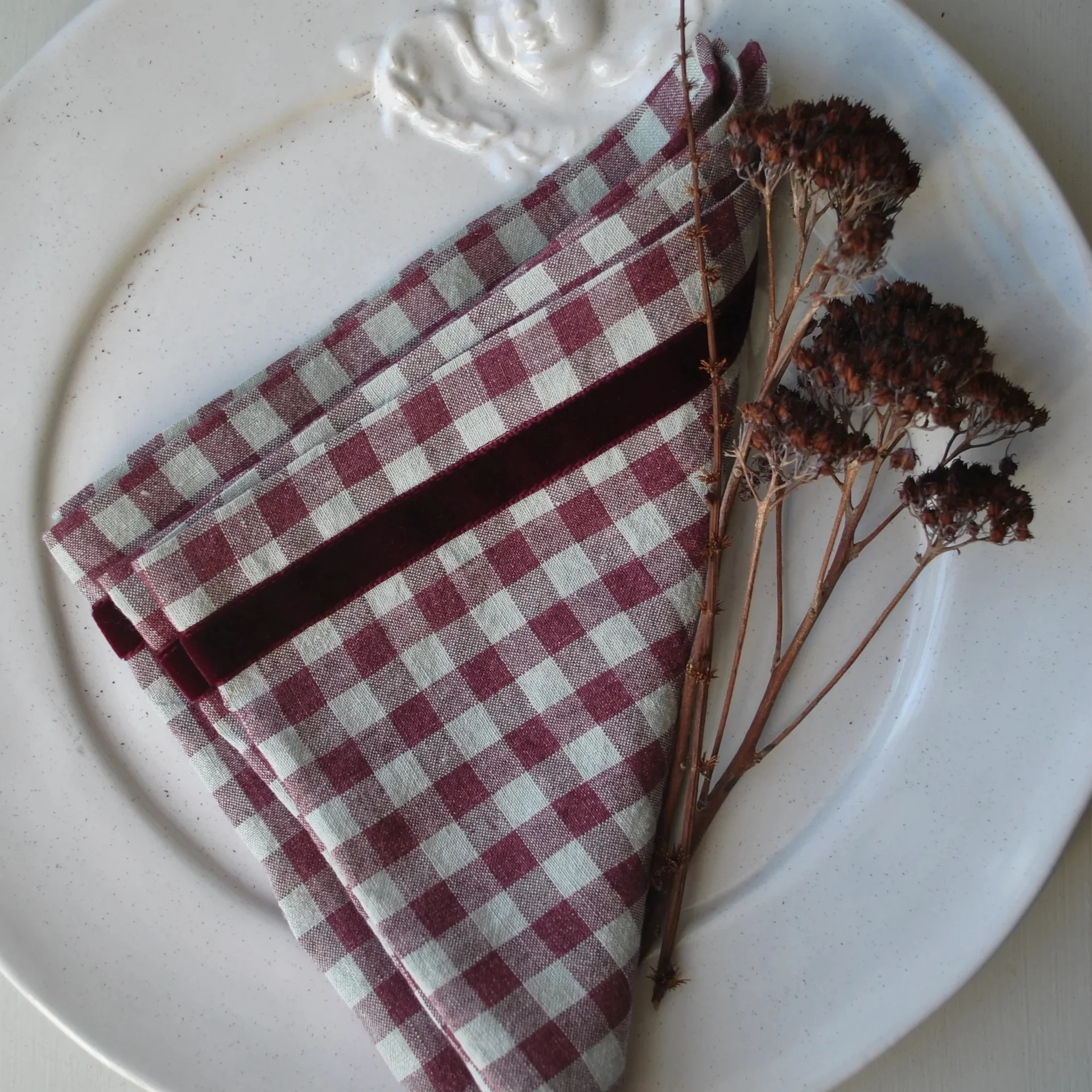 Huckleberry Napkin Set, €90, Liquorice