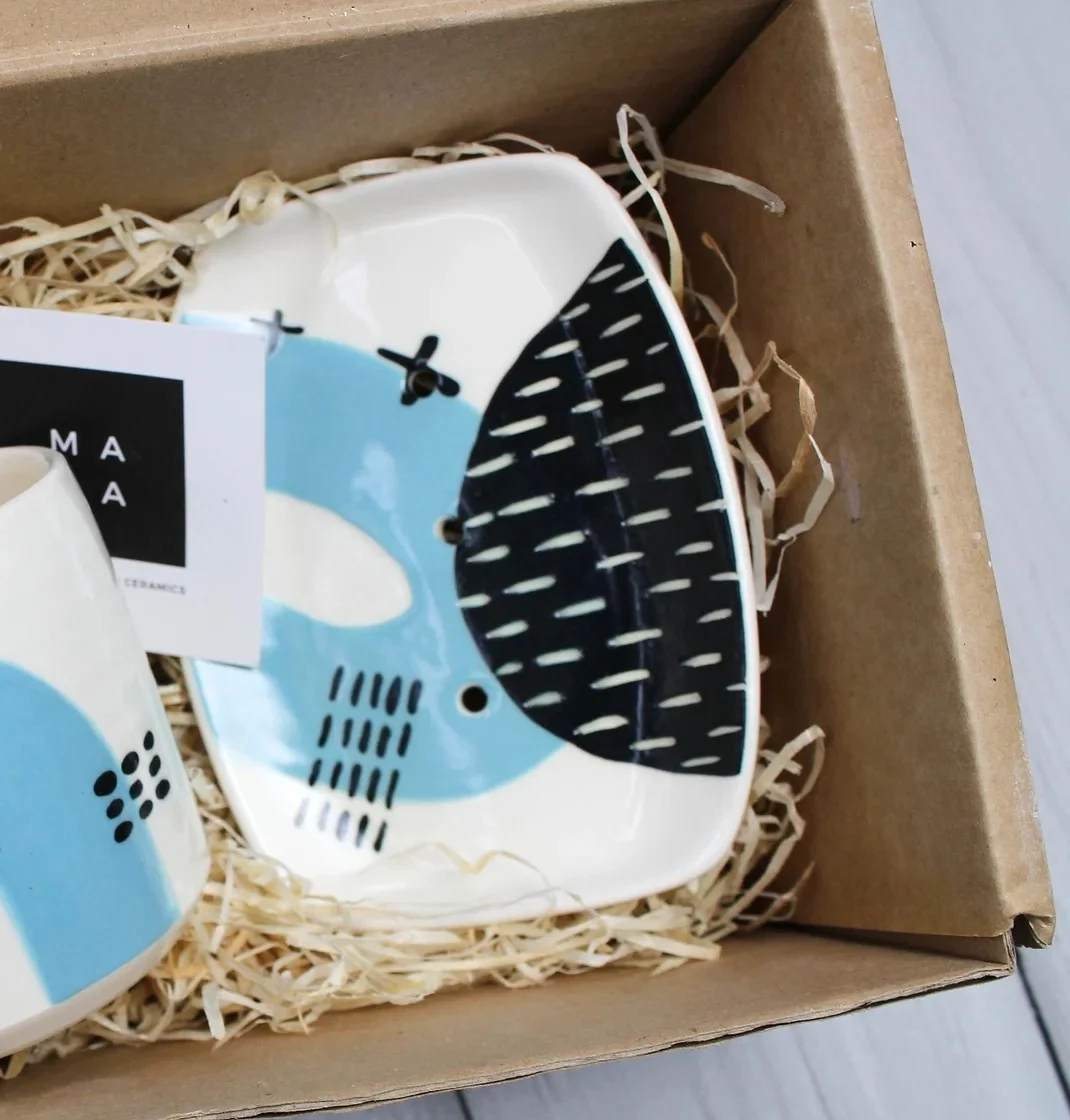 Blue Rectangular Soap Dish, €15, Maka Ceramics