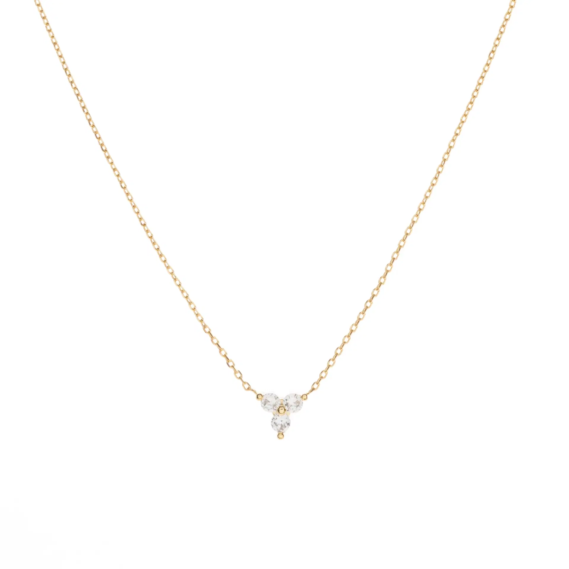 Bridal Three Pin Floral Diamante Necklace, €30