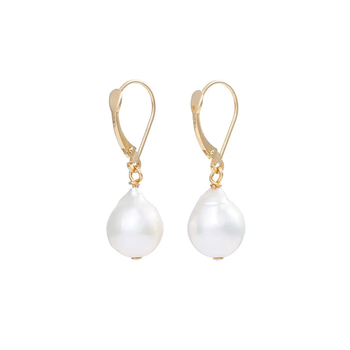 Teardrop Pearl Earrings 14k Gold, €399