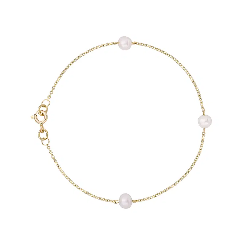 Interval Triple Pearl & Gold Bracelet, €195