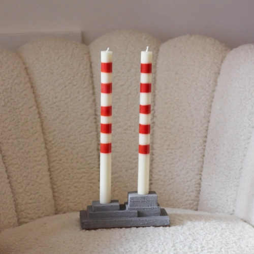 Poolbeg Chimney Candles and Candleholder Set, €65, April + The Bear