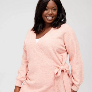 Wrap Knitted Jumper in Rose, €30, Very