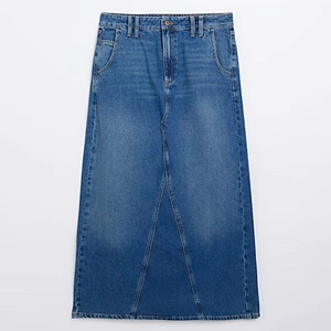 Blue Denim Seam Detail Maxi Skirt, €60, River Island