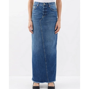 Raey Split Back Organic Cotton Denim Maxi Skirt, €180, Matches Fashion