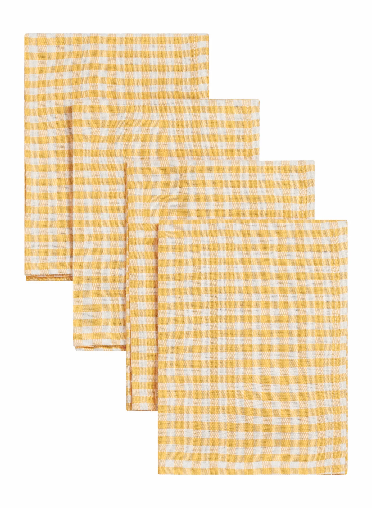 Set of 4 Yellow Gingham Napkins, €6.99