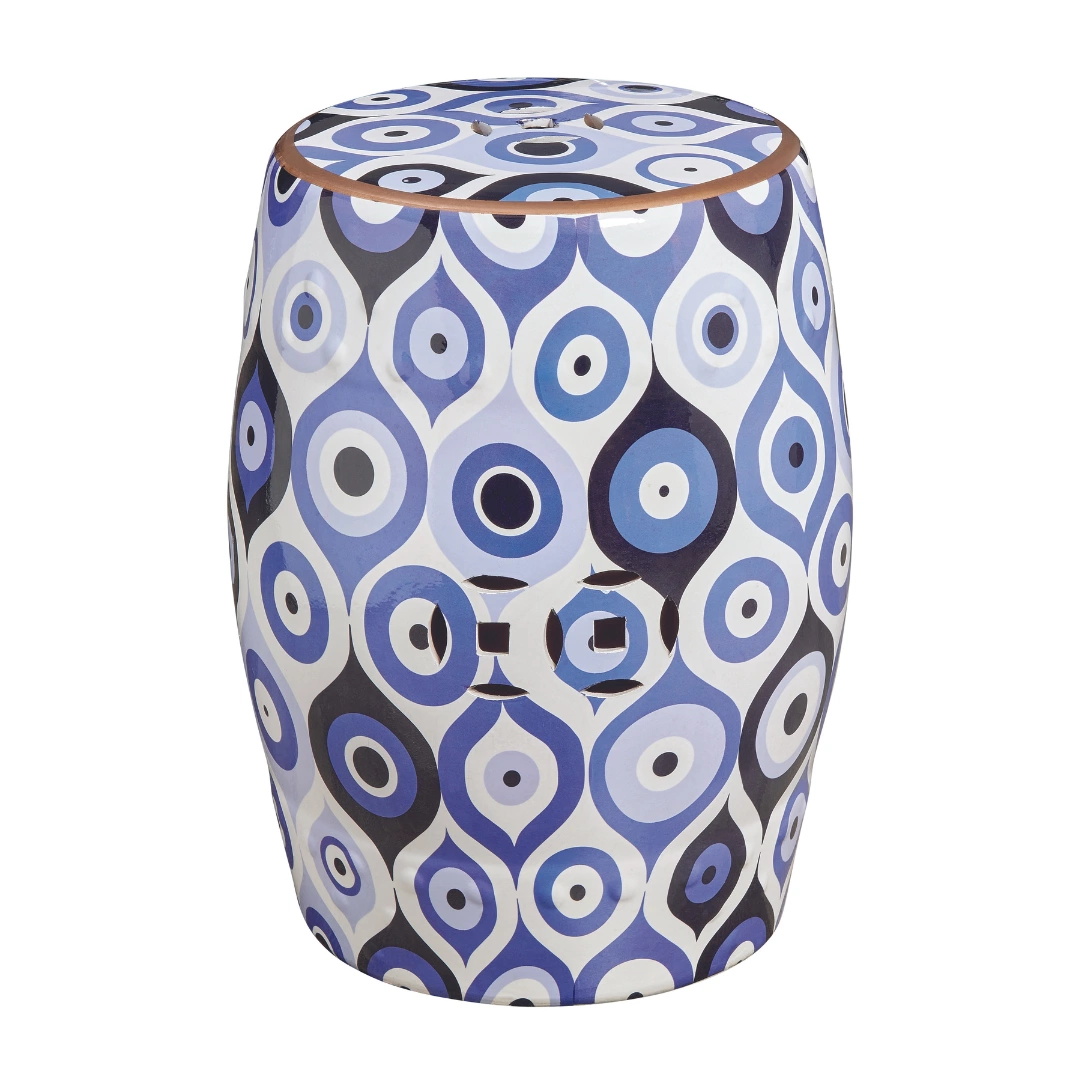 White & Blue Ceramic Side Table, €89.99