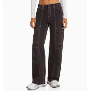 Low-Waist Cotton Cargo Trousers with Contrast, €39.99, Bershka