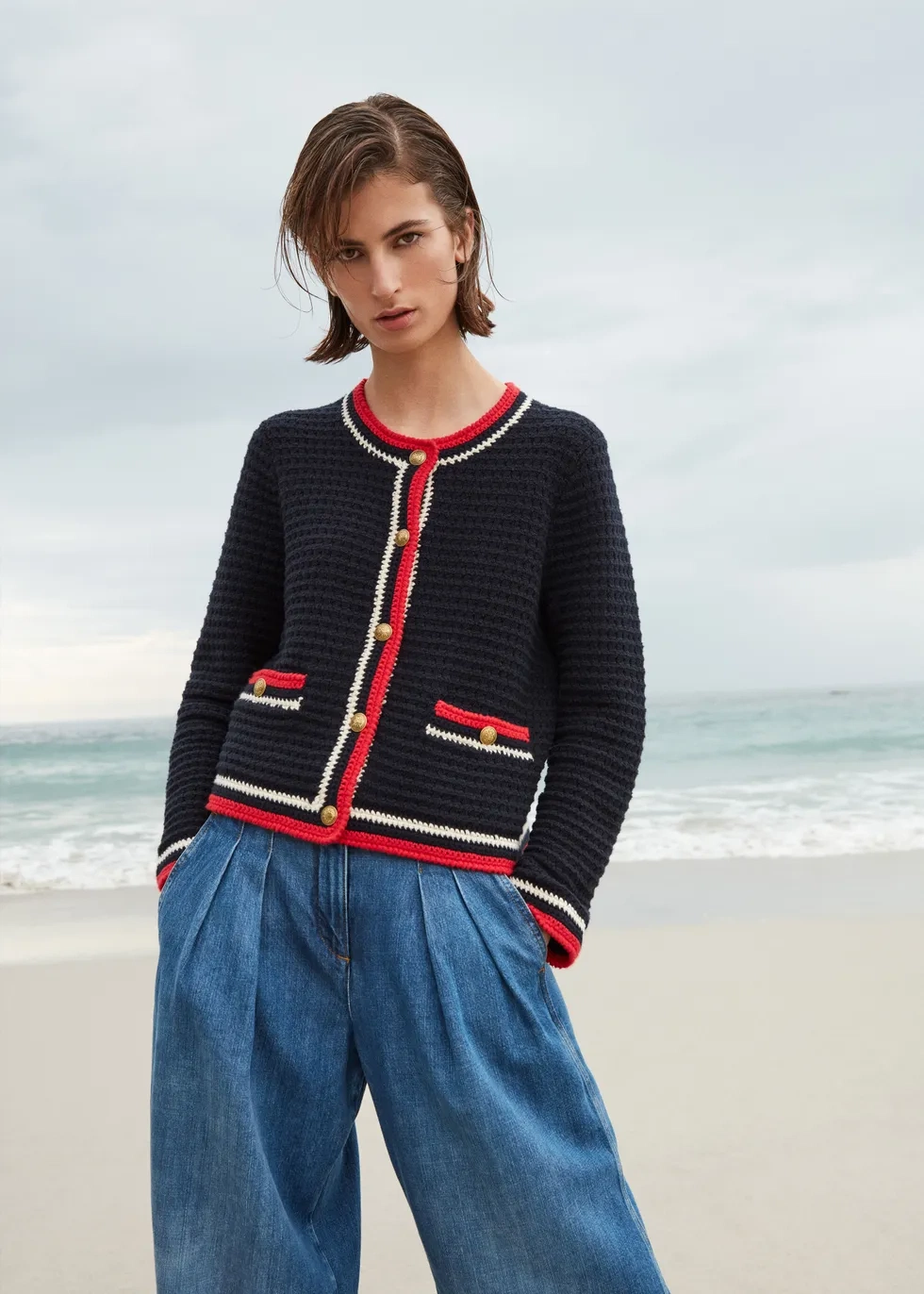 Hand-Crocheted Trim Bouclé Jacket, €?345, Me + Em