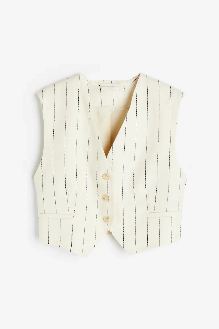 Linen-Blend Suit Waistcoat, €27.99