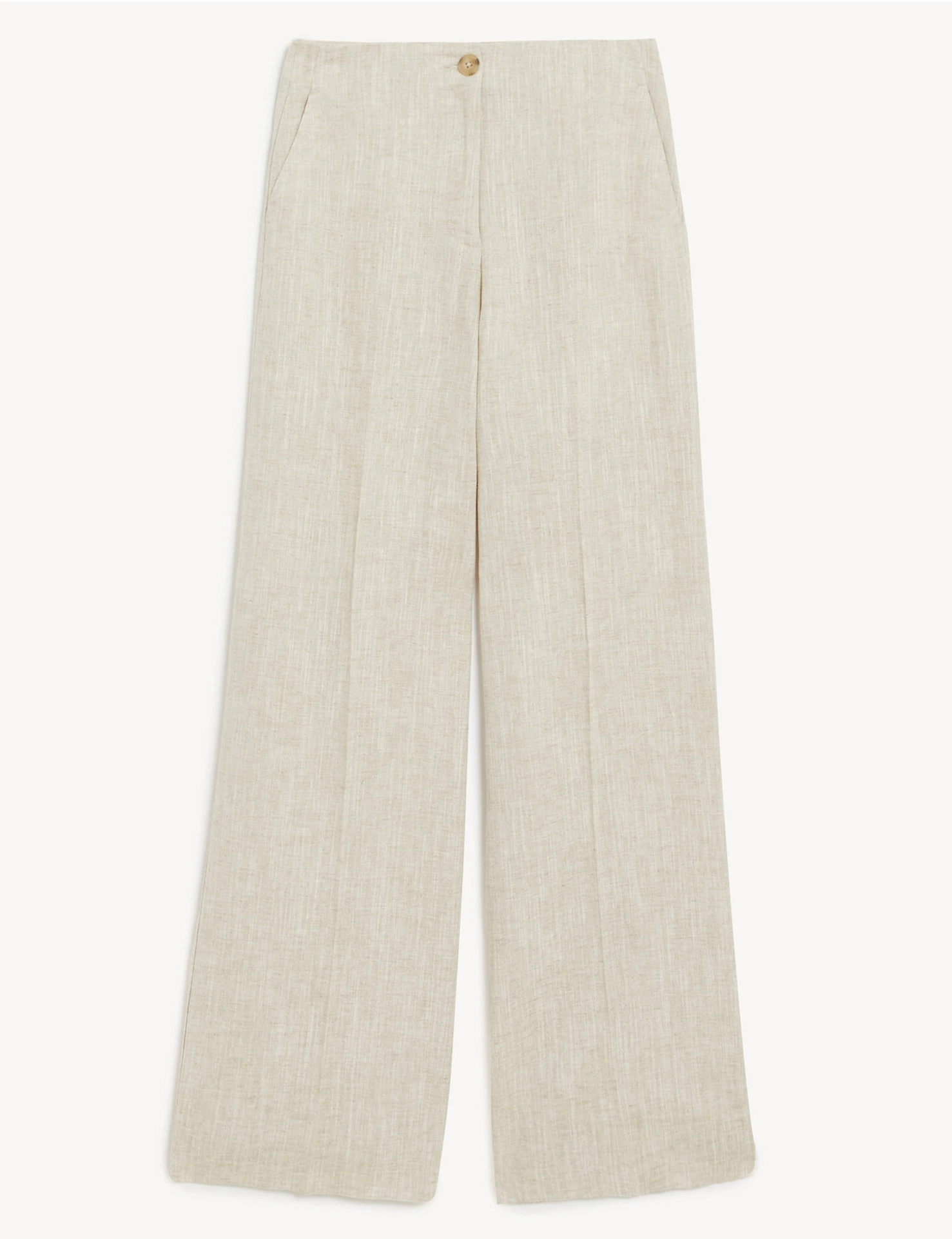 Linen Blend Wide Leg Trousers, €55