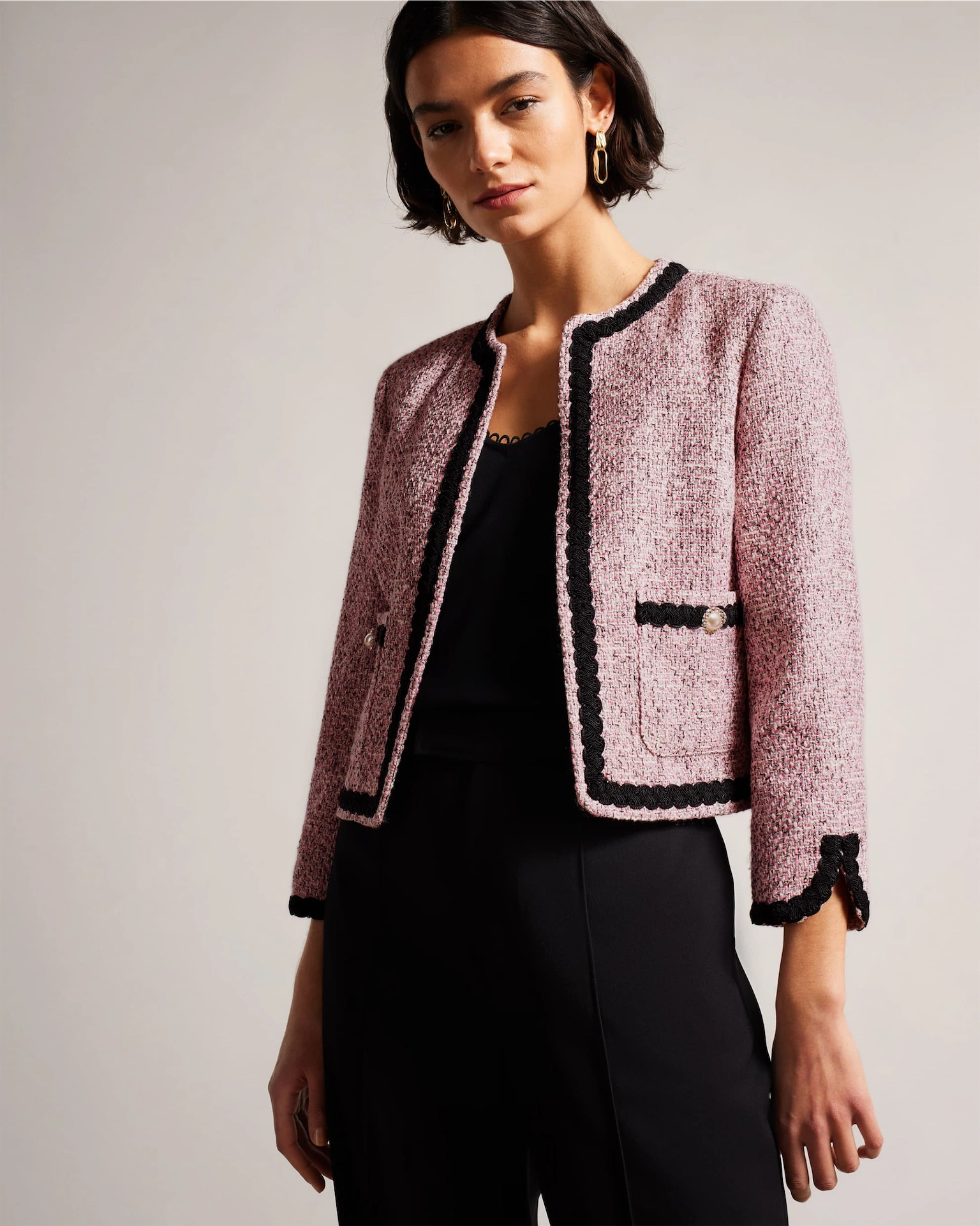 Estiia Cropped Boucle Jacket, €295, Ted Baker