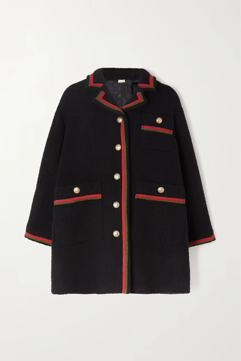 GUCCI Button-Embellished Wool-Blend Bouclé Coat  €3,980, Net-a-porter