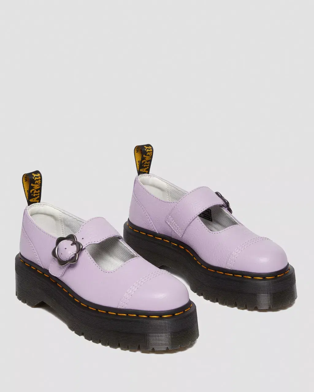 Addina Flower Buckle Leather Platform Shoes, €199, Dr. Martens