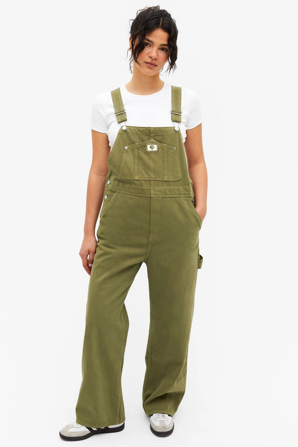 Oversized Green Denim Dungaree €55, Monki
