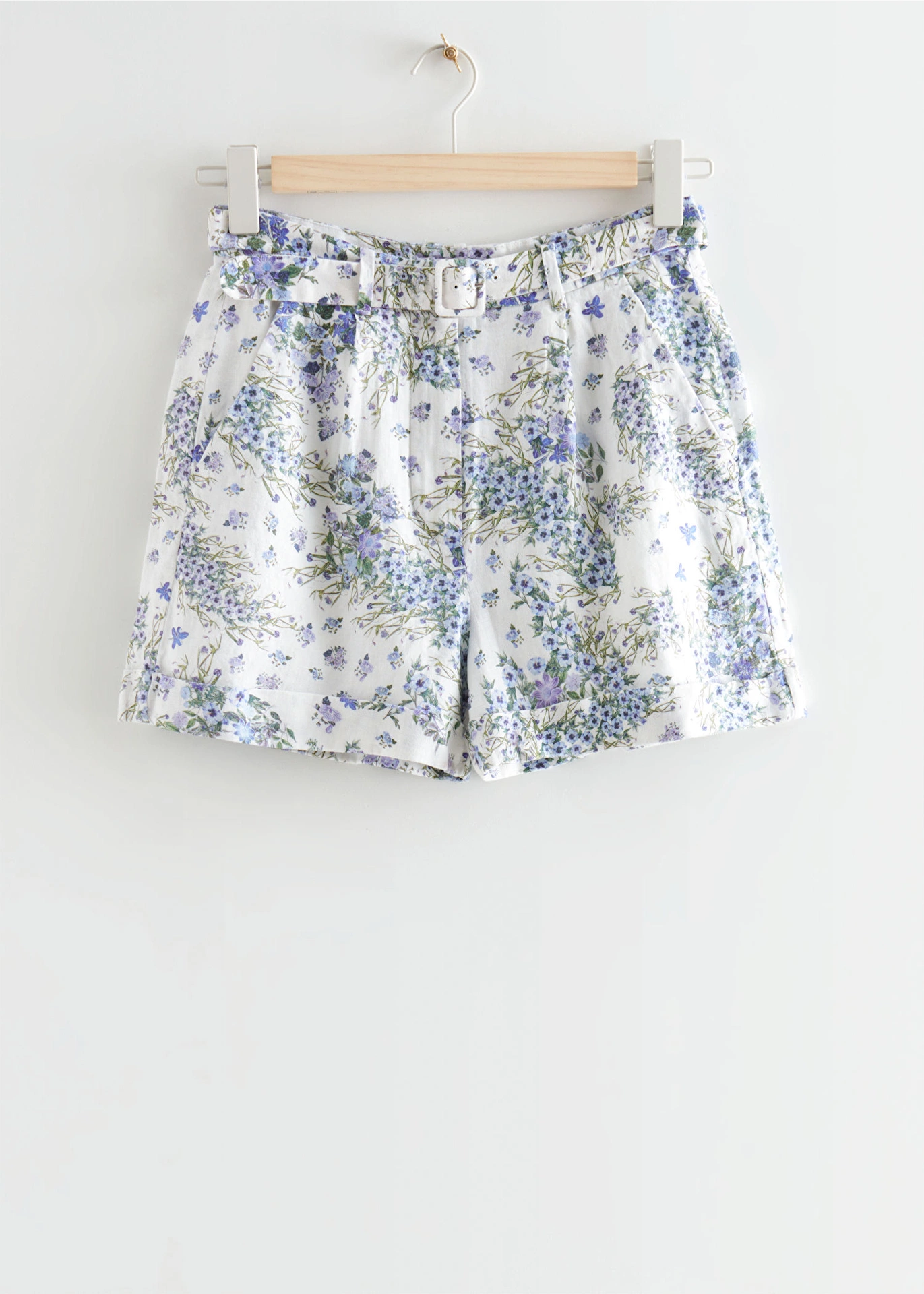Printed Belted Linen Shorts, €69, &Other Stories