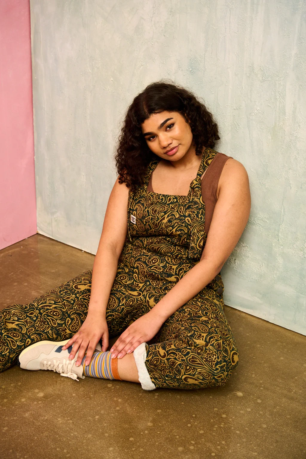 Reuben Dungaree in Rosemary, €92, Lucy & Yak