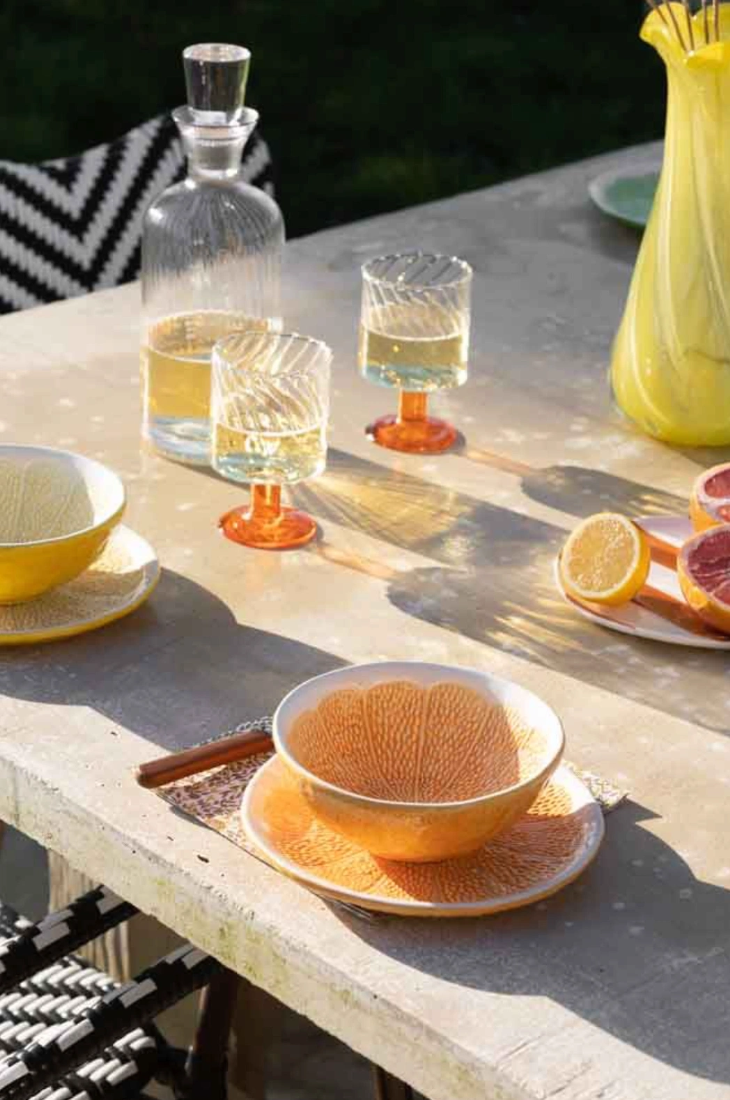 Set Of 4 Grapefruit Plates, €56, Rockett St George