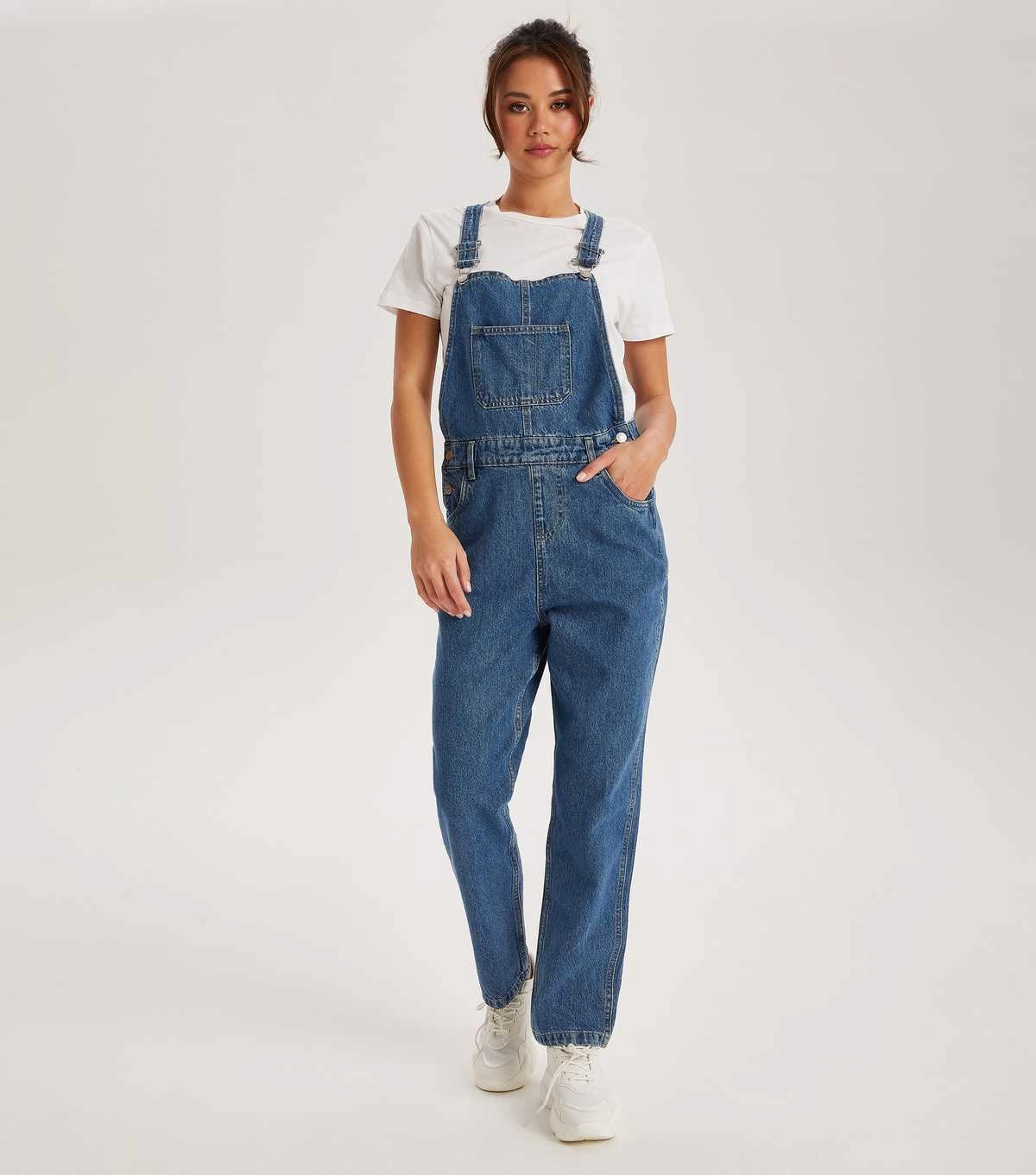 Urban Bliss Blue Denim Long Dungarees, €37.49, New Look