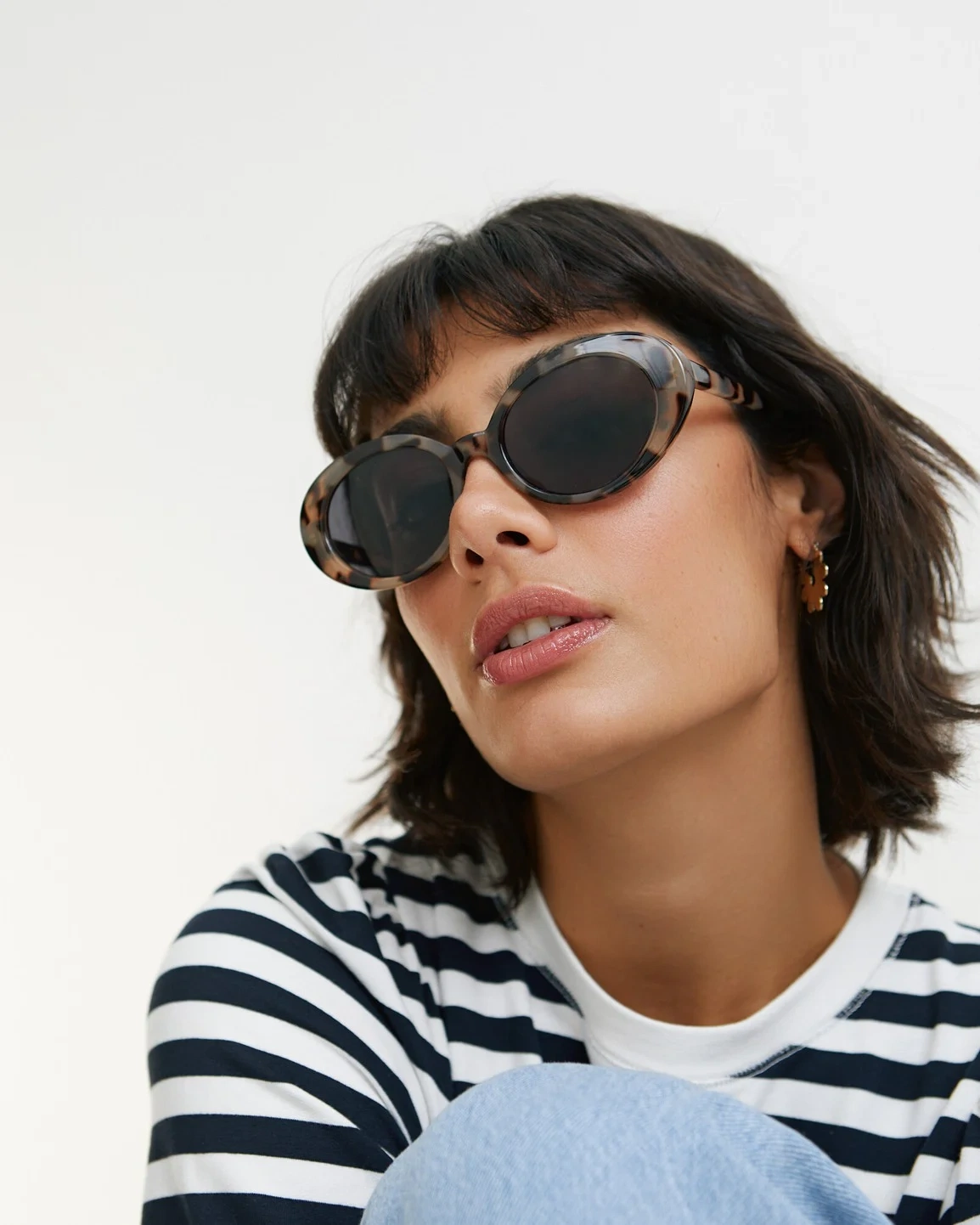 Milky Faux Tortoiseshell Brown Oval Sunglasses, €31.50, Oliver Bonas