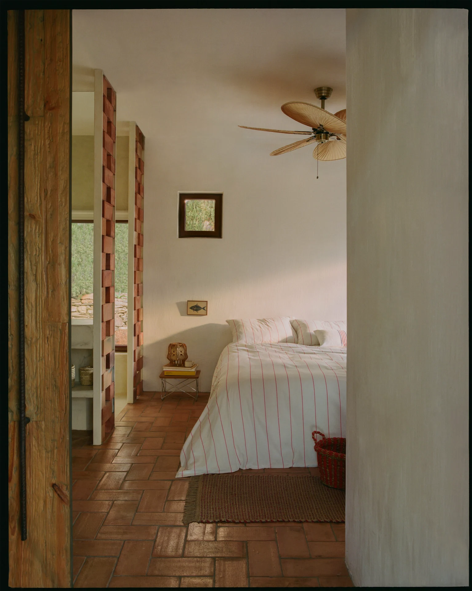 Striped cotton duvet cover king bed, €49.99