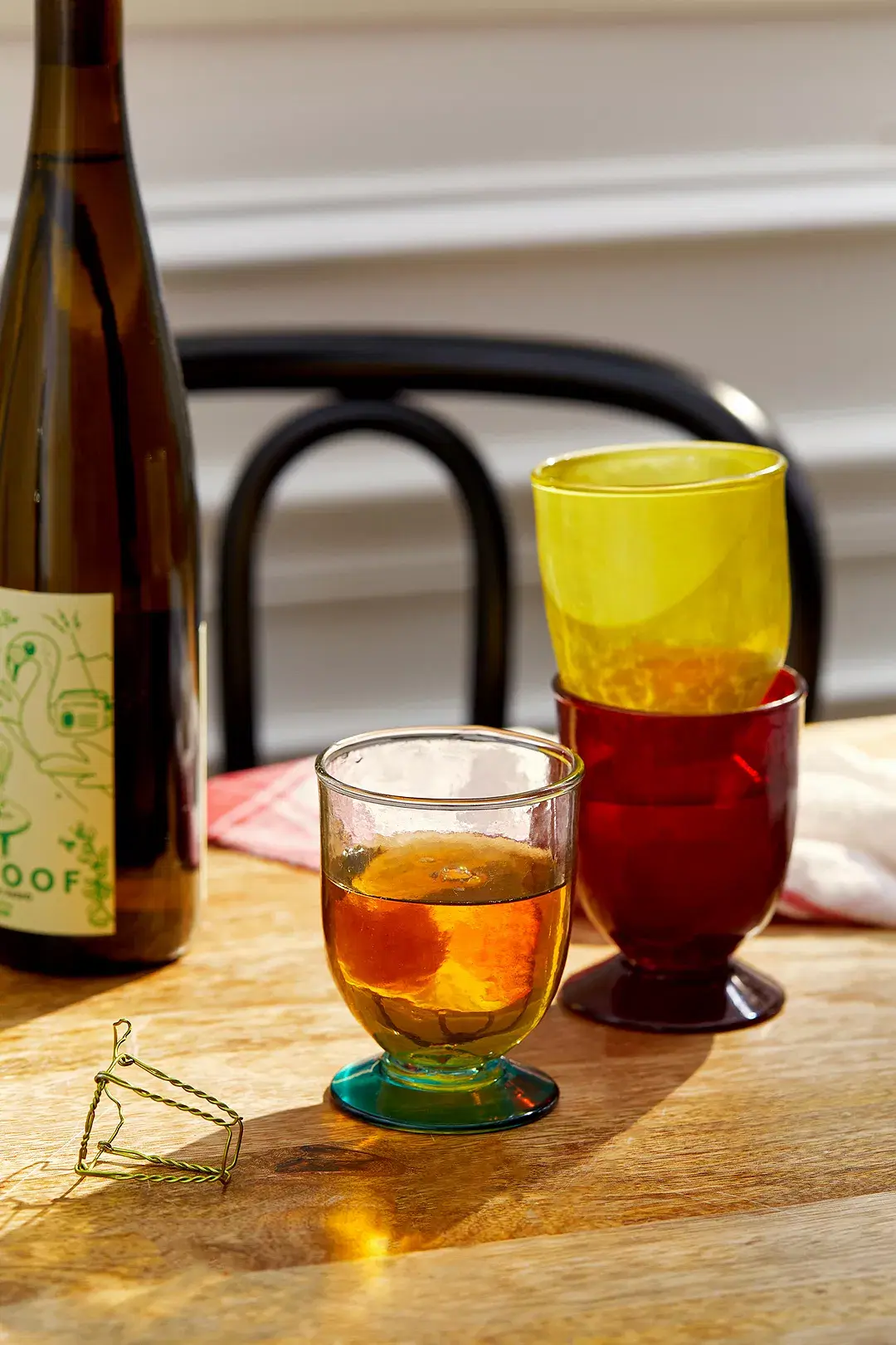 Glass wine goblet, €7, Urban Outfitters