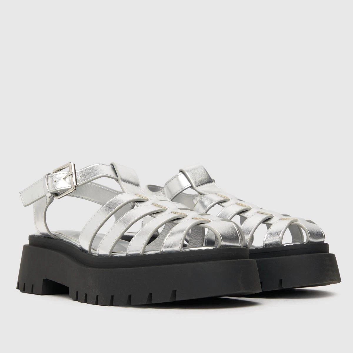 Taryn Chunky Fisherman Sandals in Silver, €19.95, Schuh