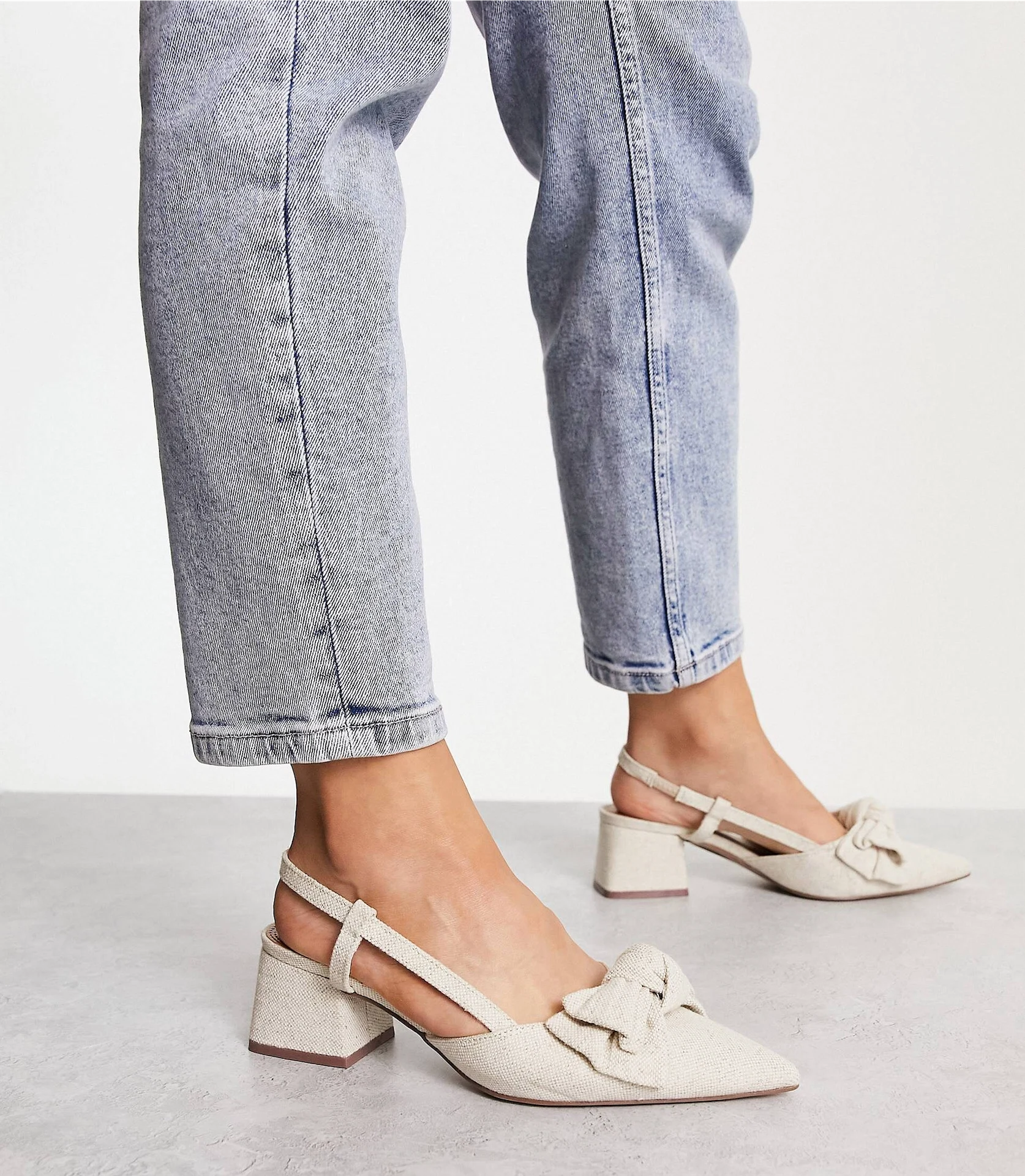 Saidi Bow Slingback Mid Heeled Shoes, €38.99, ASOS