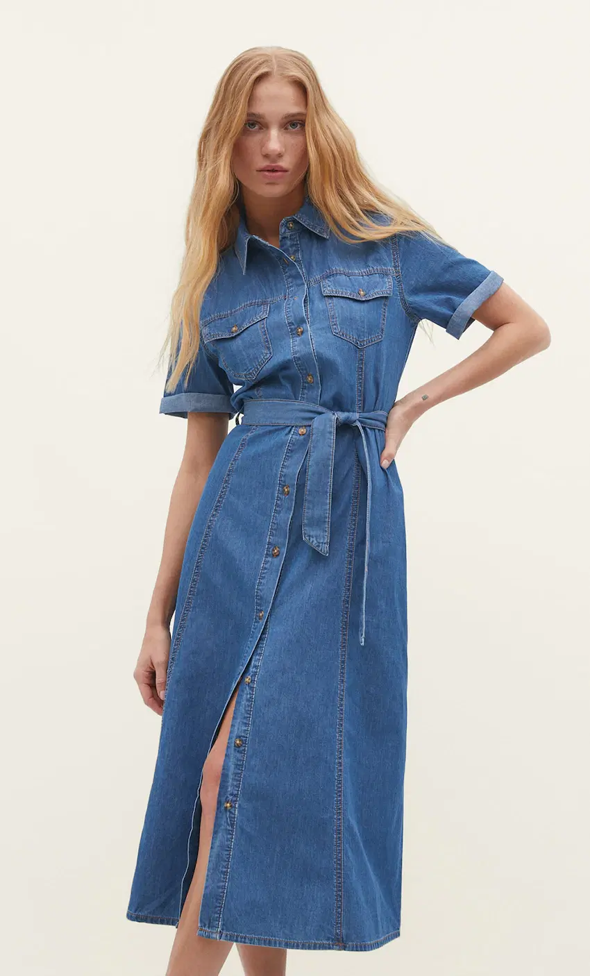 Stradivarius, Denim Shirt Dress, €39.99