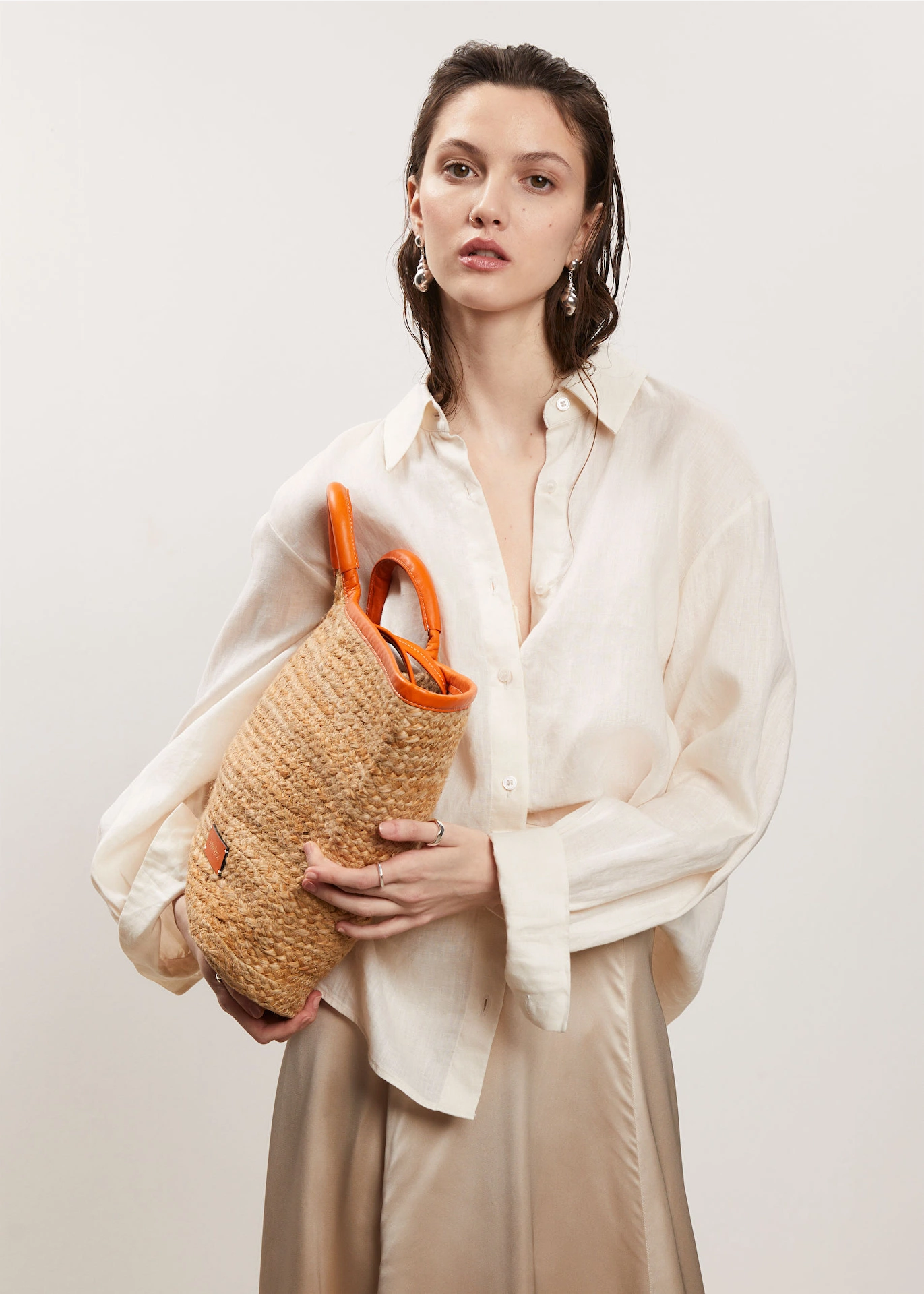 Leather Trimmed Straw Tote, €89, &Other Stories