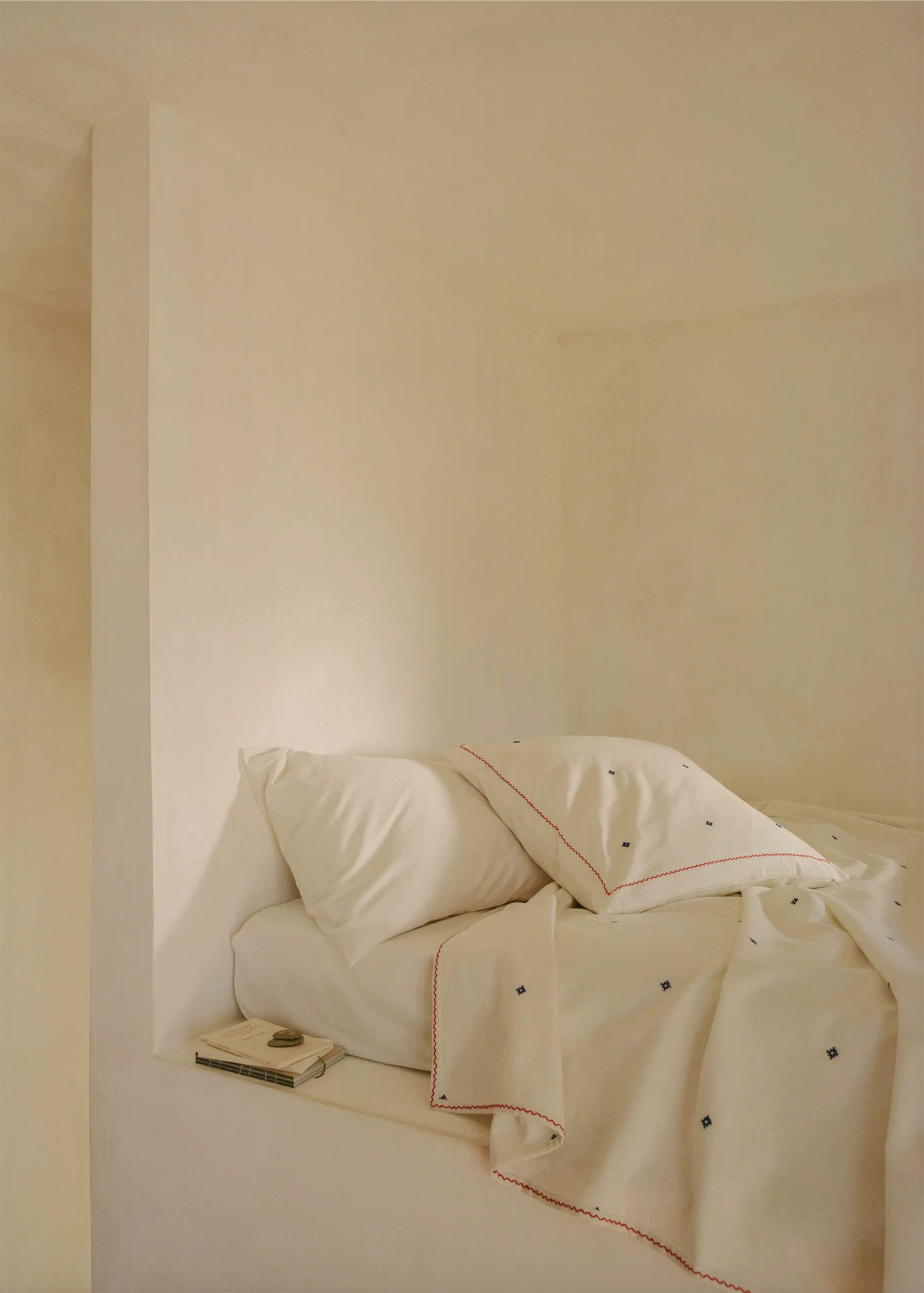 Cotton embroidered cushion cover, €39.99