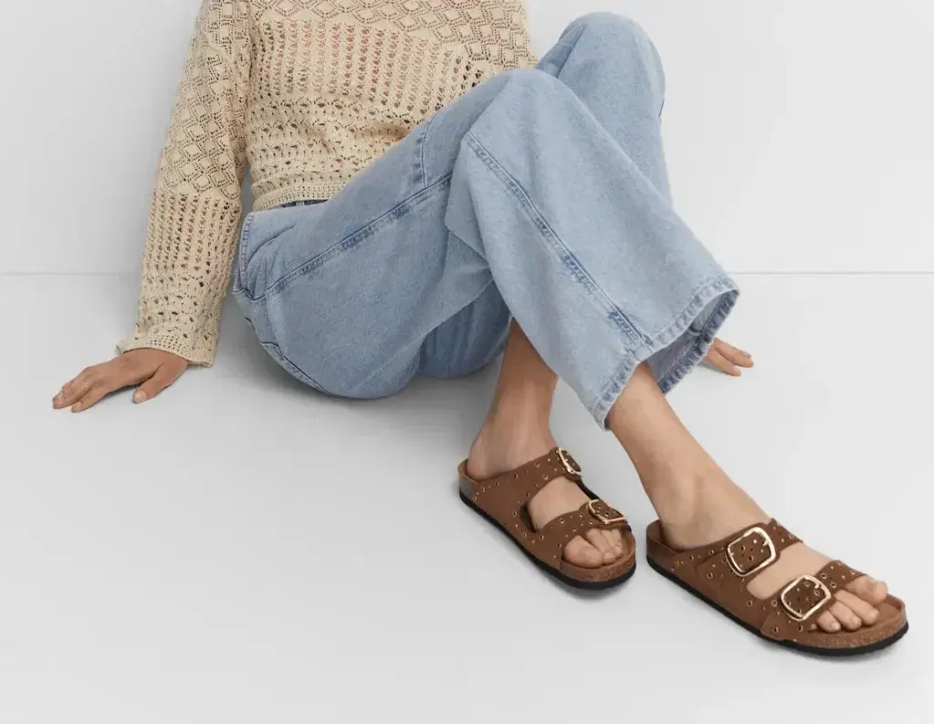 Mango, Studded Leather Sandals, €99.99