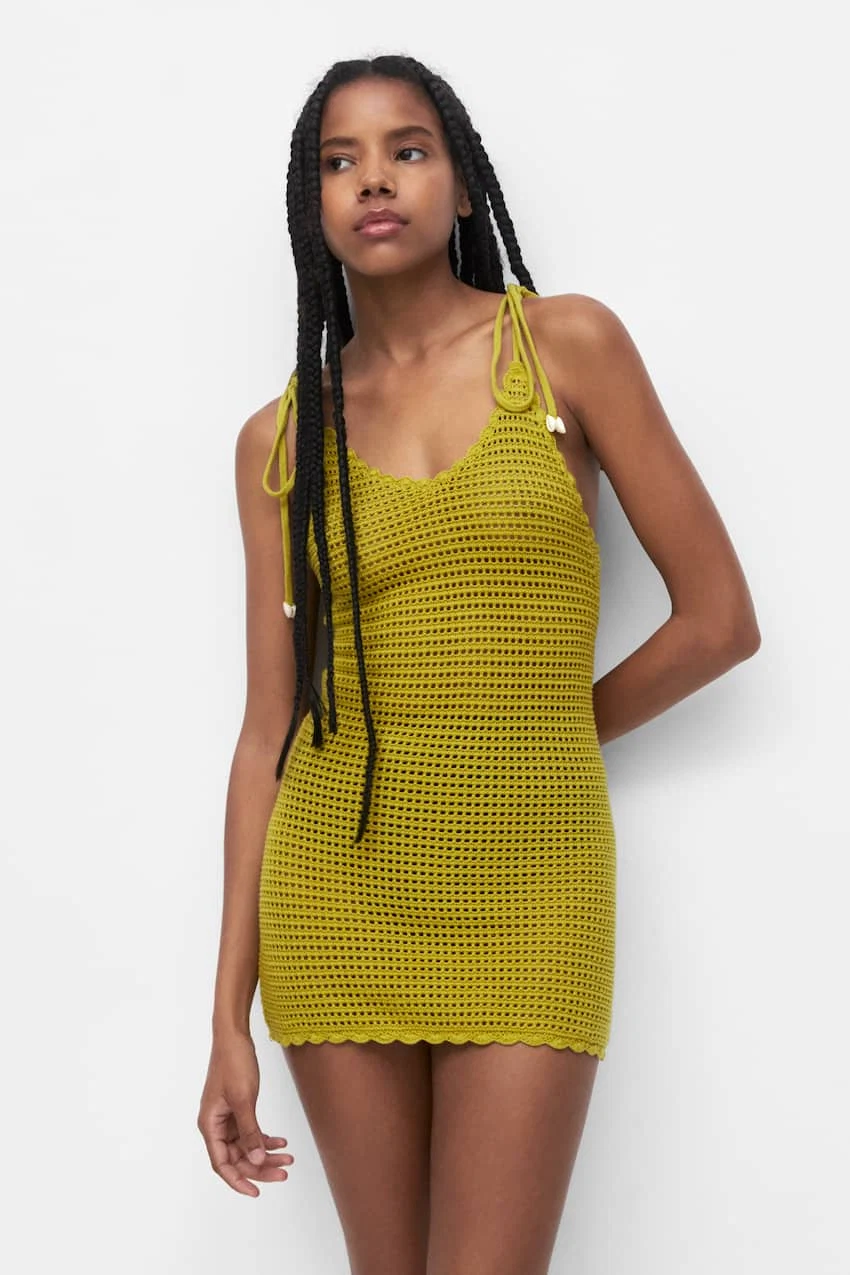 Short Crochet Dress with Shells, €25.99, Pull & Bear