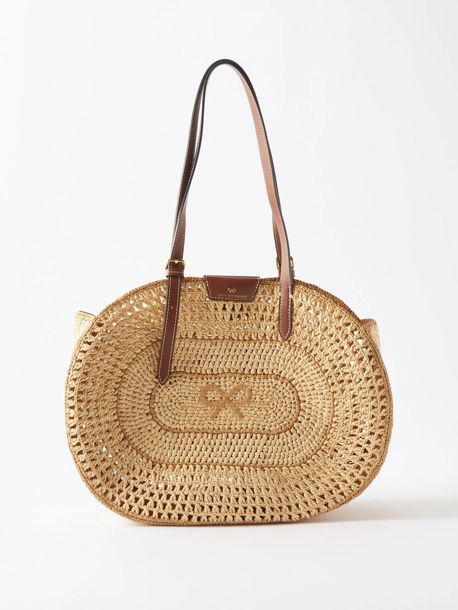 Anya Hindmarch Raffia and Leather Basket Tote Bag, €680, Matches Fashion