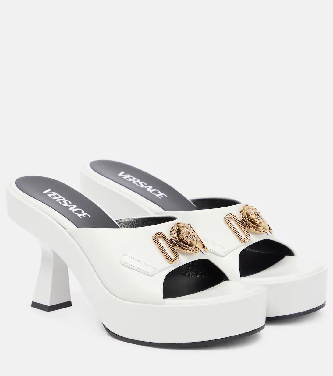 Versace Medusa Biggie Leather Sandals, €890, MyTheresa